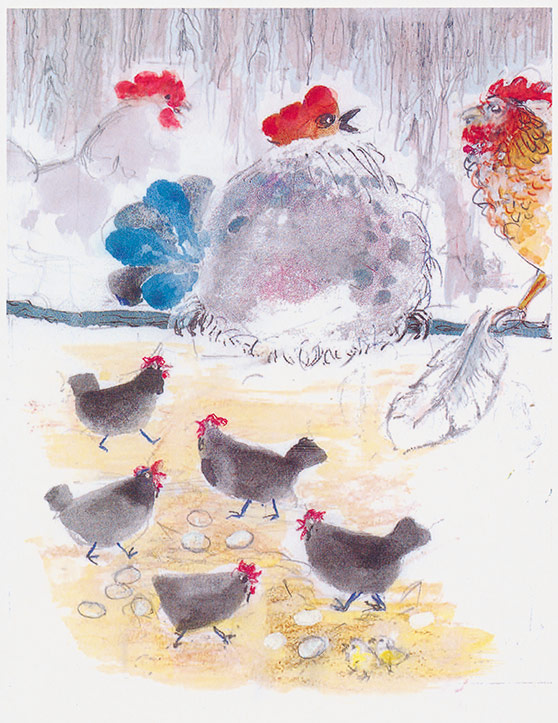 Watercolour illustration of It's Quite True! by Marius Guldager